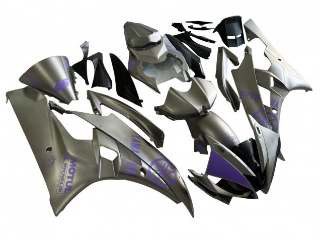 2006-2007 Yamaha YZF 600 R6 Motorcycle Fairings - Grey Purple Motul UK