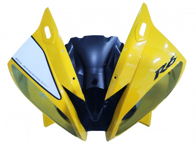 2006-2007 Yamaha YZF 600 R6 Motorcycle Fairings - Yellow White Glossy Black Motul UK