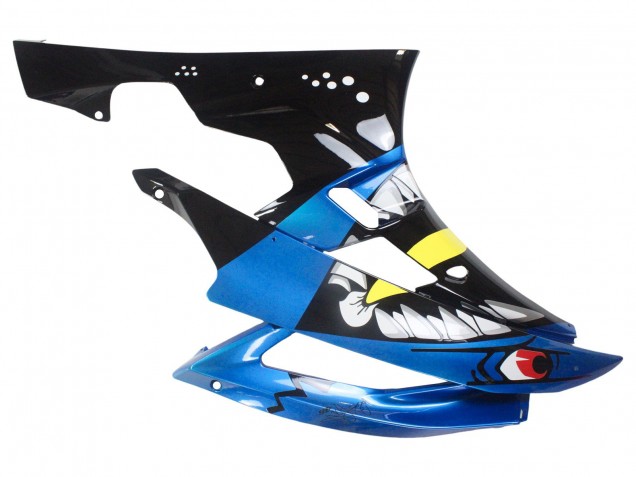 2006-2007 Yamaha YZF 600 R6 Motorcycle Fairings - Blue Neon Green Black Shark UK