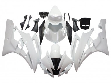 2006-2007 Yamaha YZF 600 R6 Motorcycle Fairings - White UK