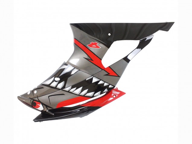 2008-2016 Yamaha YZF 600 R6 Motorcycle Fairings - Silver Black Red Shark 4 UK