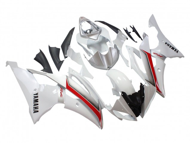 2008-2016 Yamaha YZF 600 R6 Motorcycle Fairings - White Red UK