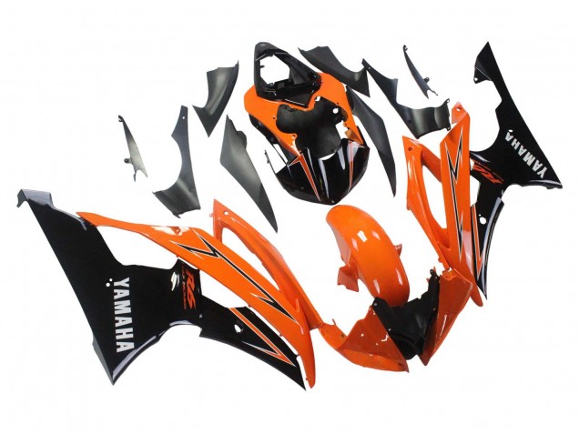 2008-2016 Yamaha YZF 600 R6 Motorcycle Fairings - Orange Black UK