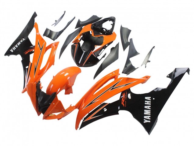 2008-2016 Yamaha YZF 600 R6 Motorcycle Fairings - Orange Black UK