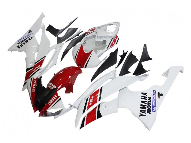 2008-2016 Yamaha YZF 600 R6 Motorcycle Fairings - White Red Black Motul Michelin UK