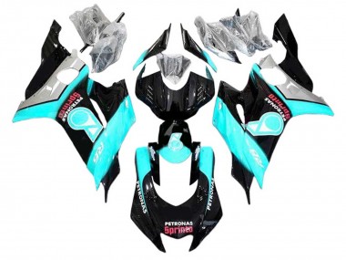 2008-2016 Yamaha YZF 600 R6 Motorcycle Fairings - Light Blue Glossy Black Petronas UK