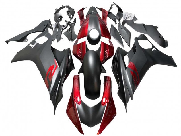 2017-2025 Yamaha YZF 600 R6 Motorcycle Fairings - Red Matte Black UK