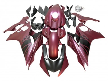 2017-2023 Yamaha YZF 600 R6 Motorcycle Fairings - Maroon Red Matte Black UK