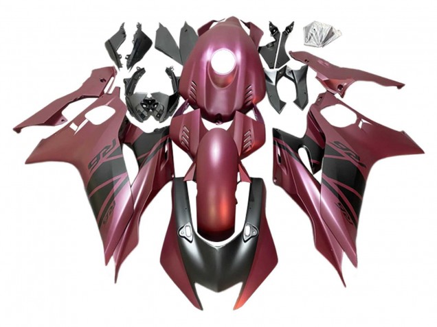 2017-2025 Yamaha YZF 600 R6 Motorcycle Fairings - Maroon Red Matte Black UK