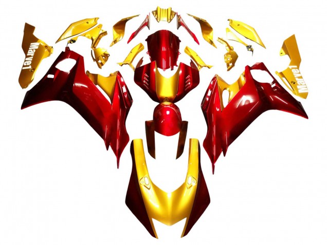 2017-2025 Yamaha YZF 600 R6 Motorcycle Fairings - Gold Red UK
