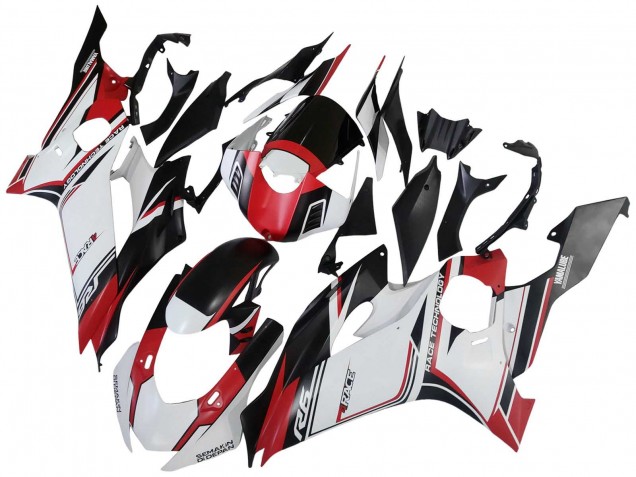 2017-2025 Yamaha YZF 600 R6 Motorcycle Fairings - White Red Black Semakin Didepan UK