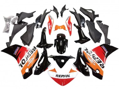 2011-2015 Honda CBR250RR Motorcycle Fairings - Orange White Red Black Glossy HRC Repsol UK