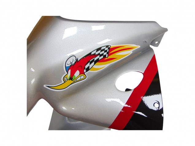 2000-2006 Honda VTR1000 Motorcycle Fairings - Silver Red Black Stripe Racing UK