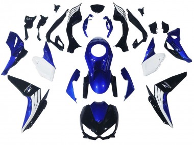 2014-2019 Kawasaki Z1000 Motorcycle Fairings - White Blue Black UK