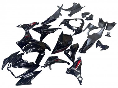 2013-2018 Kawasaki Z800 Motorcycle Fairings - Glossy Black Red UK