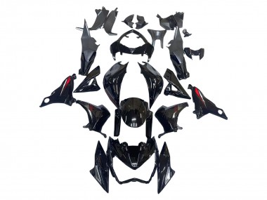 2013-2018 Kawasaki Z800 Motorcycle Fairings - Glossy Black Red UK