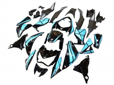 2013-2018 Kawasaki Z800 Motorcycle Fairings - Light Blue Glossy Black UK