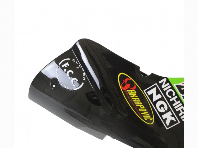 2002-2006 Kawasaki ZX12R Motorcycle Fairing - Green Glossy Black Elf Touch4 Monster UK
