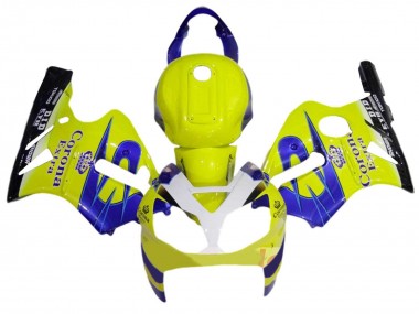 2002-2006 Kawasaki ZX12R Motorcycle Fairings - Yellow White Blue Corona Extra UK