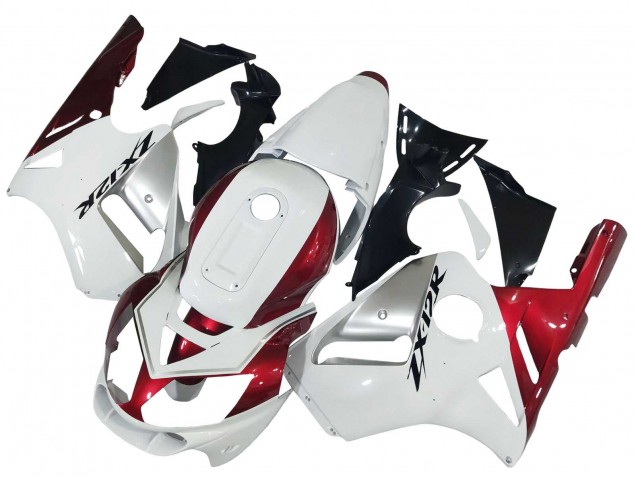 2002-2006 Kawasaki ZX12R Motorcycle Fairings - White Red Black UK