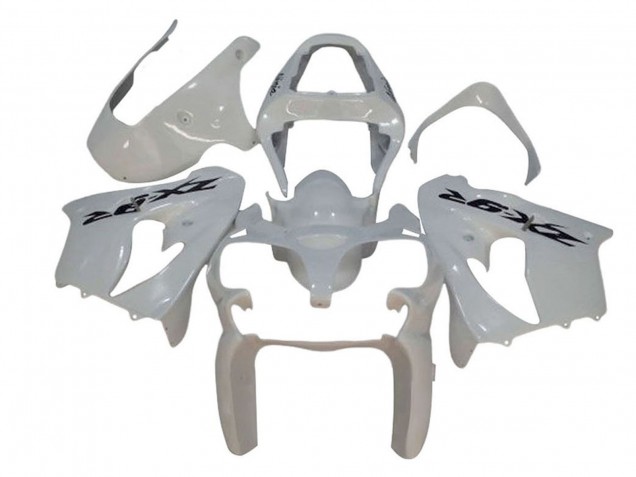 2002-2003 Kawasaki ZX9R Motorcycle Fairings - White Black Decal UK
