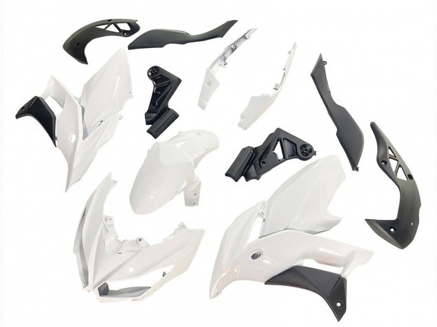 2015-2021 Kawasaki Versys 650 Motorcycle Fairings - White Matte Black UK