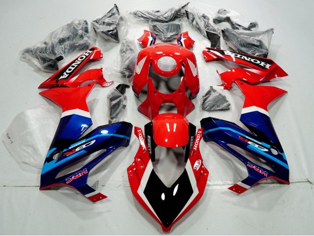 2019-2020 Honda CBR650R Motorcycle Fairings - Red White Blue Glossy Black HRC UK