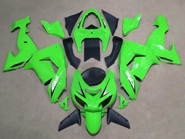 2006-2007 Kawasaki ZX10R Motorcycle Fairings - Green White Black UK