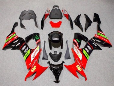 2008-2010 Kawasaki ZX10R Motorcycle Fairings - Red Green Black Yellow UK