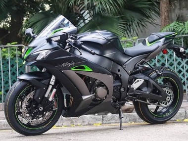2016-2020 Kawasaki ZX10R Motorcycle Fairings - Matte Black Green Silver UK