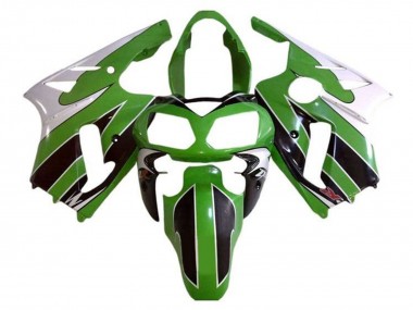 2000-2001 Kawasaki ZX12R Motorcycle Fairings - White Green Black Stripe UK