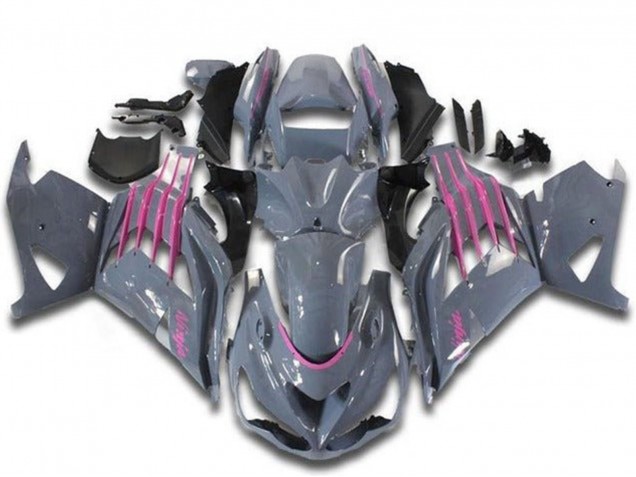 2012-2024 Kawasaki ZX14R ZZR1400 Motorcycle Fairings - Nardo Grey Pink UK