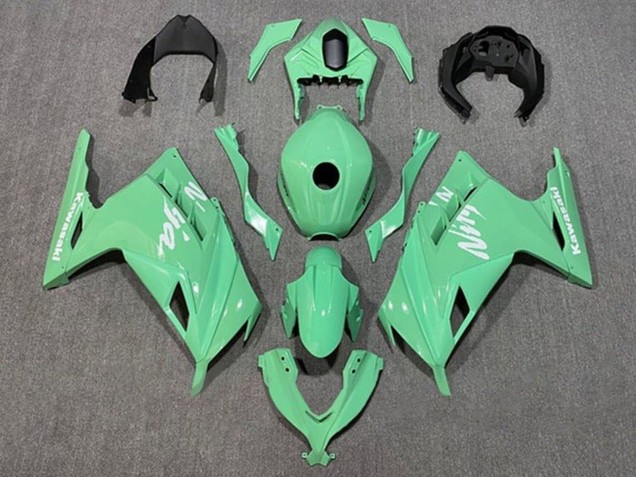 2013-2024 Kawasaki EX300 Motorcycle Fairings - Light Green White UK