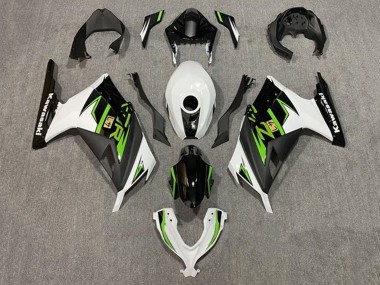 2013-2024 Kawasaki EX300 Motorcycle Fairings - White Green Black UK