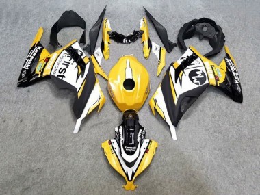 2013-2024 Kawasaki EX300 Motorcycle Fairings - Yellow White Black UK
