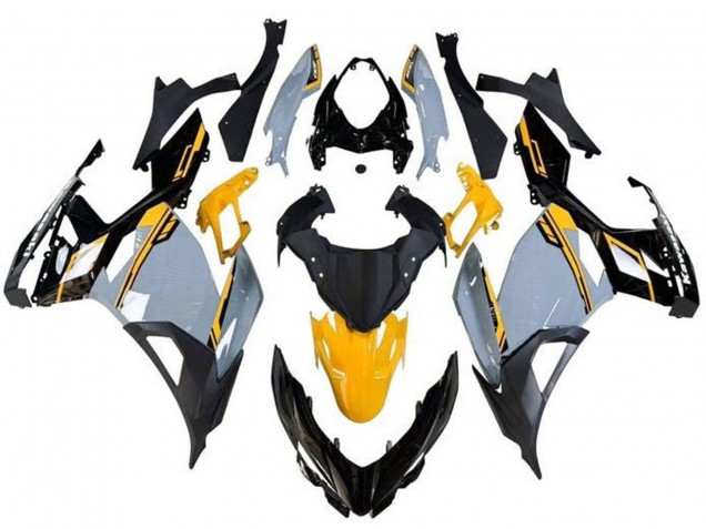 2018-2024 Kawasaki Ninja 400 Motorcycle Fairings - Nardo Grey Orange Black UK