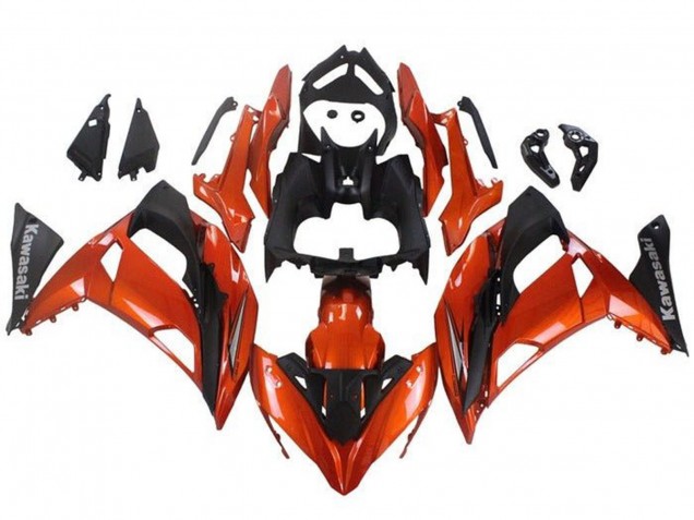 2017-2019 Kawasaki Ninja 650 EX650 Motorcycle Fairings - Orange Matte Black UK
