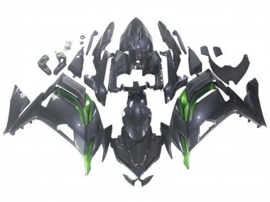 2020-2024 Kawasaki Ninja 650 EX650 Motorcycle Fairings - Faux Carbon Fiber Green UK