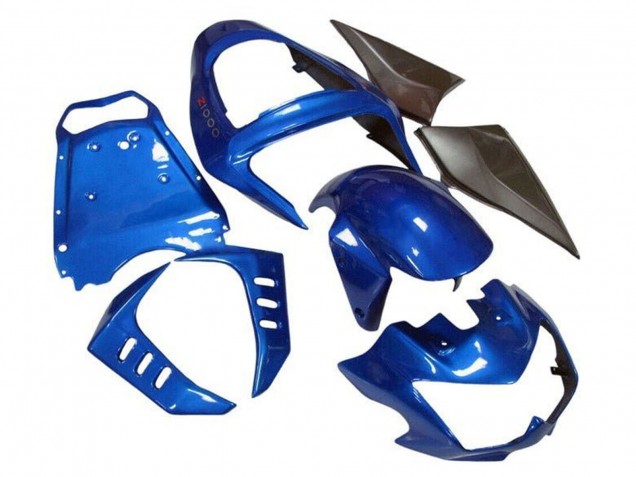2003-2006 Kawasaki Z1000 Motorcycle Fairings - Blue Matte Black UK
