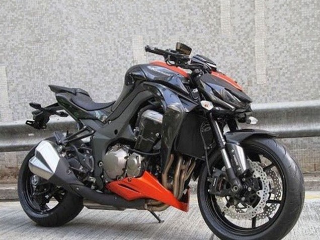 2014-2019 Kawasaki Z1000 Motorcycle Fairings - Black Orange UK