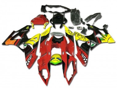 2009-2014 BMW S1000RR Motorcycle Fairings - Yellow Red Black Shark UK