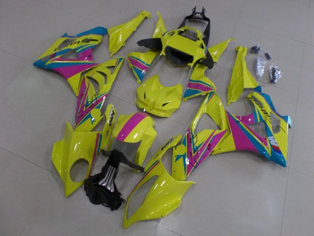 2009-2014 BMW S1000RR Motorcycle Fairings - Yellow Pink Blue UK