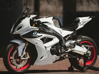 2017-2018 BMW S1000RR Motorcycle Fairings - White Faux Carbon Fiber UK