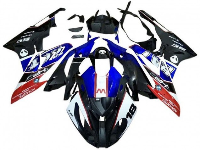 2017-2018 BMW S1000RR Motorcycle Fairings - White Blue Red Matte Black UK