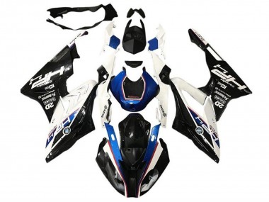 2017-2018 BMW S1000RR Motorcycle Fairings - White Blue Glossy Black HP UK