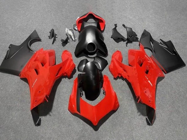 2020-2021 Ducati Panigale V4 V4S Motorcycle Fairings - Red Matte Black UK
