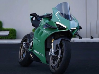 2020-2021 Ducati Panigale V4 V4S Motorcycle Fairings - Matte Green White UK