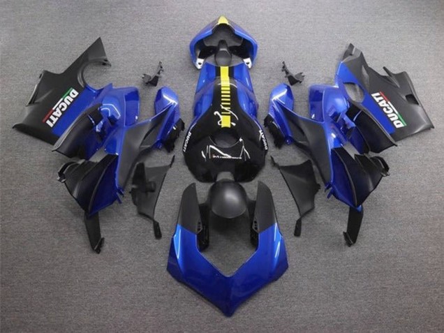2020-2021 Ducati Panigale V4 V4S Motorcycle Fairings - Blue Yellow Matte Black UK