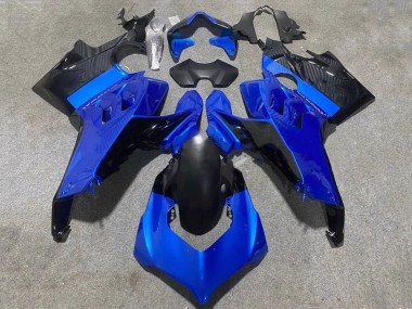 2020-2021 Ducati Panigale V4 V4S Motorcycle Fairings - Blue Glossy Black UK