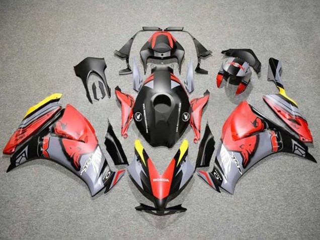 2012-2016 Honda CBR1000RR Motorcycle Fairings - Red Yellow Grey Matte Black Red Bull UK